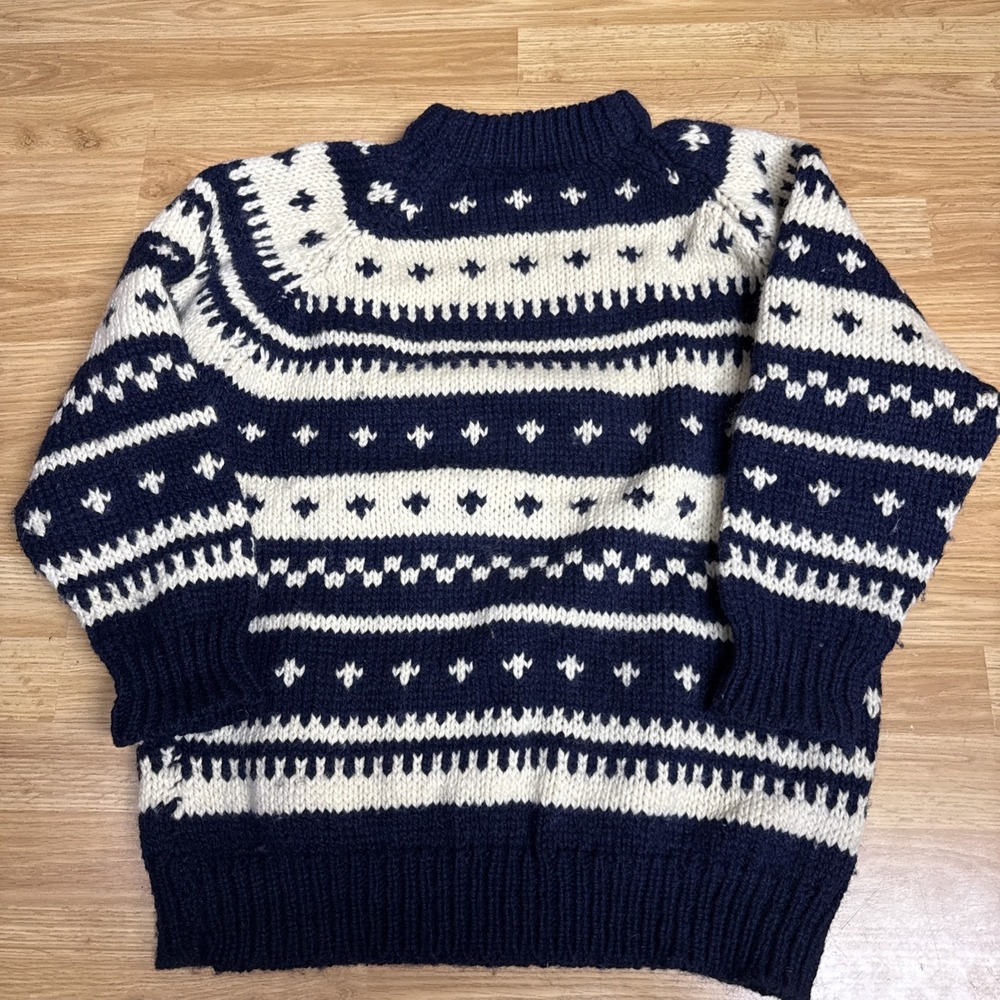 Vintage Wool Nordic‎ Sweater Grigoropoulos Bros Olympic Popular Art Mens XL